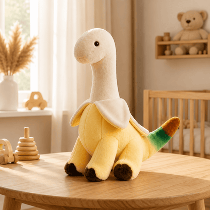 Banana Brontosaurus Plush Toy
