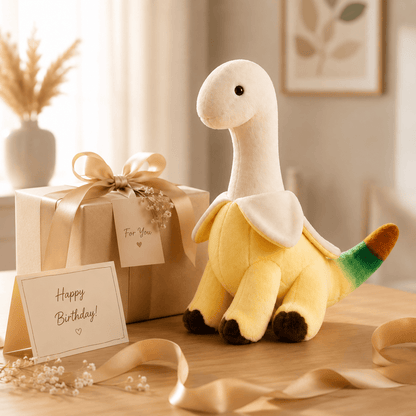 Banana Brontosaurus Plush Toy