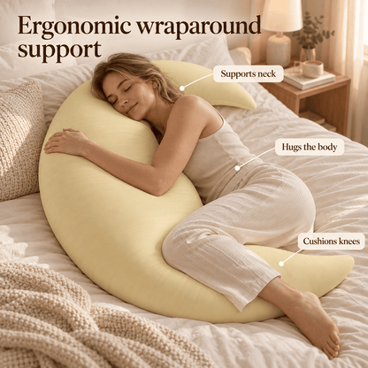 Moon Lyocell Cooling Full-Body Hug Pillow