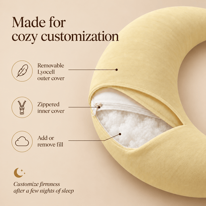 Moon Lyocell Cooling Full-Body Hug Pillow