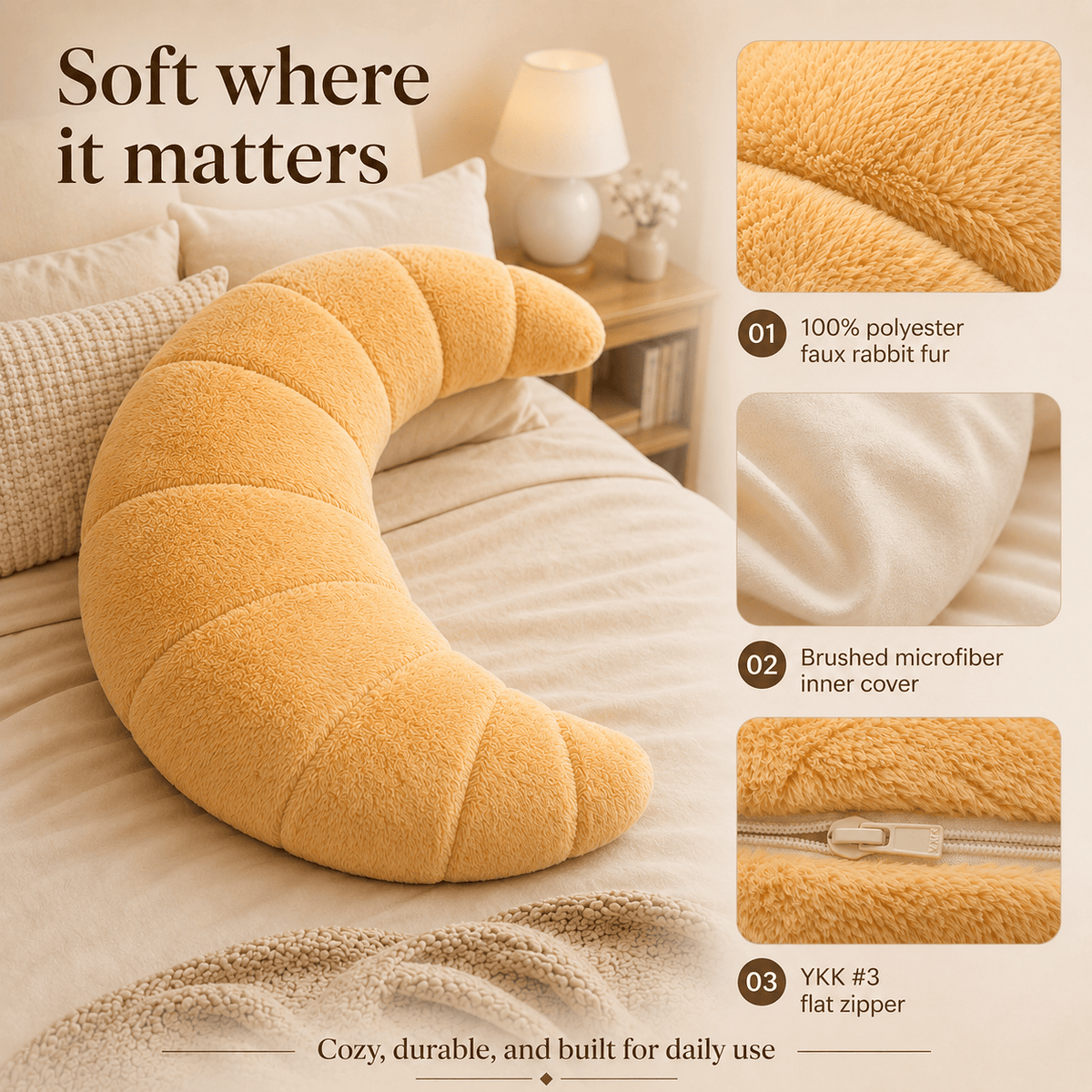 Oversized Hug Pillow – Plush Full-Body Sleep Pillow